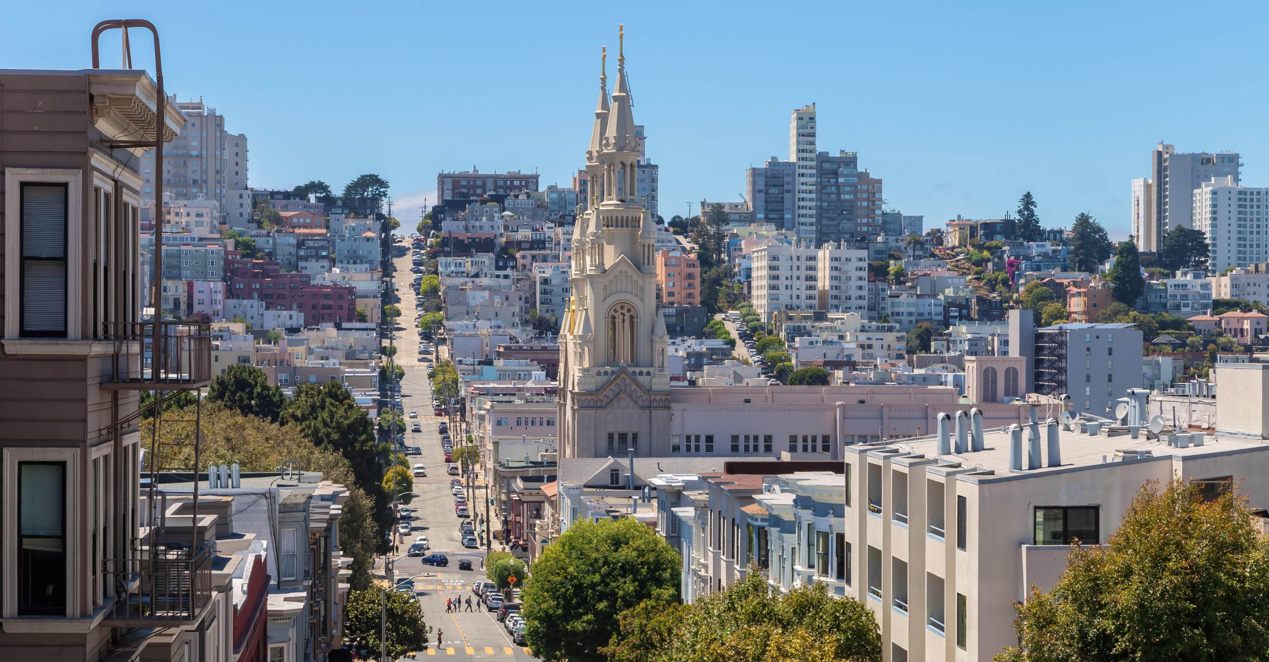 View of North Beach District with the St